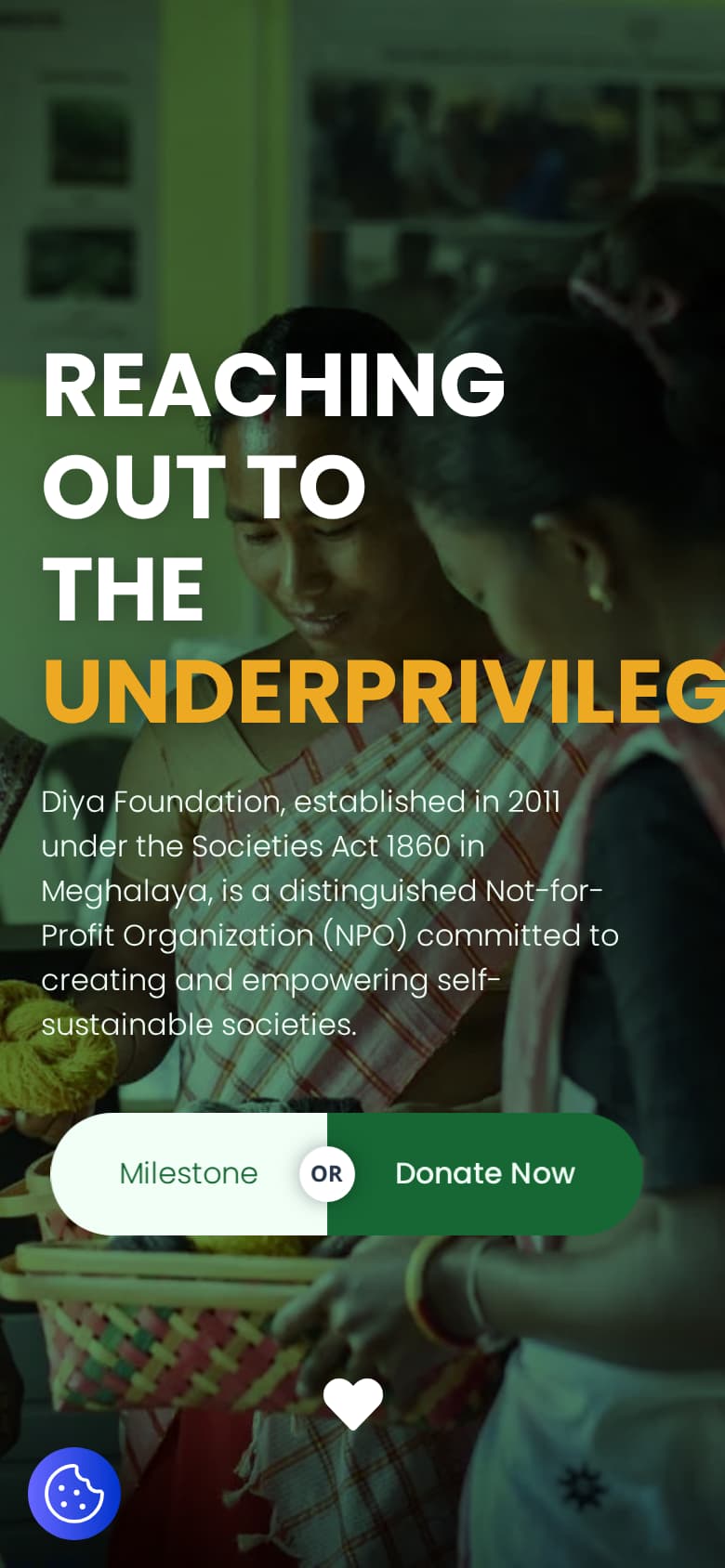 diyafoundation.in on a phone